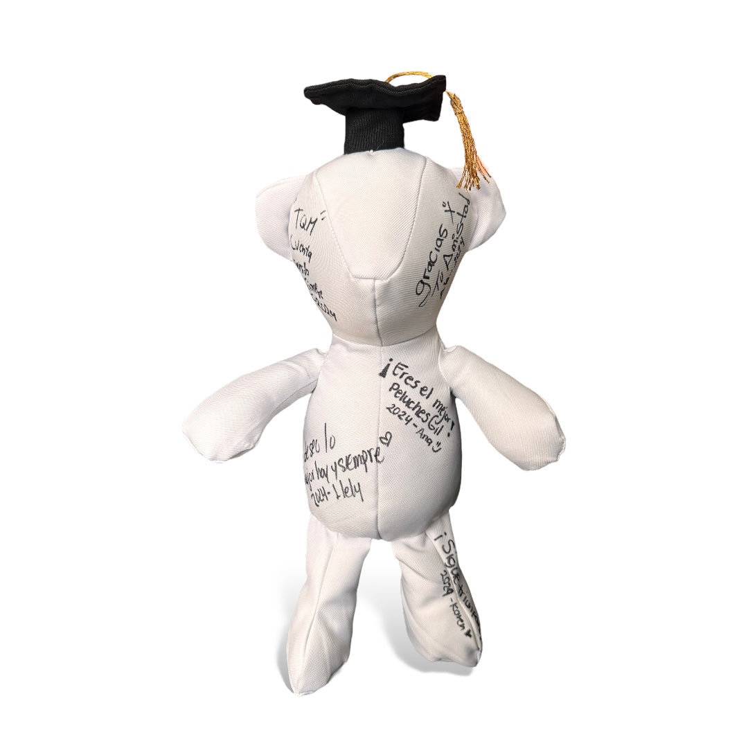 Oso graduado Dedicatorias 30 cm Set 10 pzs