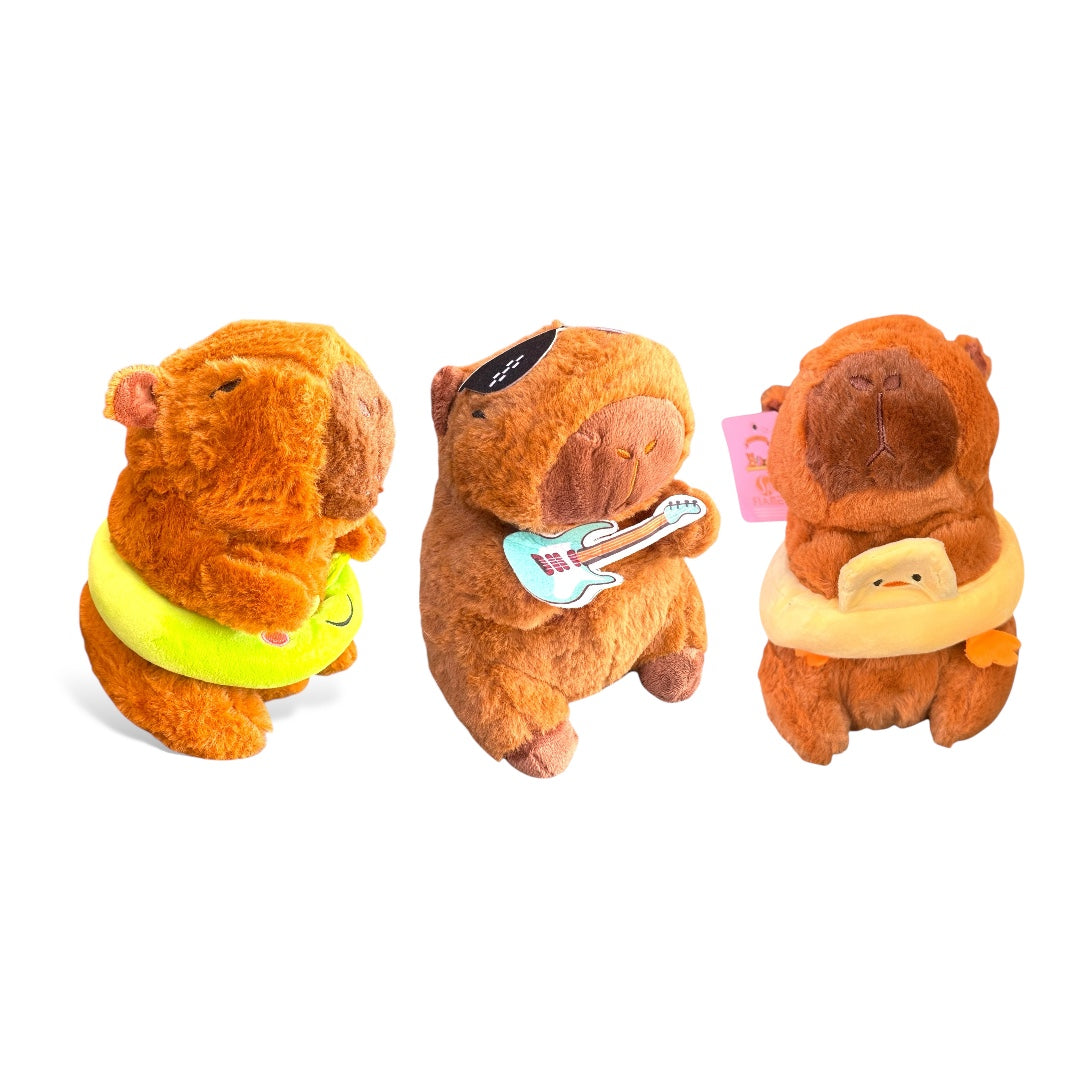 Capibara de peluche 20 cm Set 3 piezas Importación C-ECO29