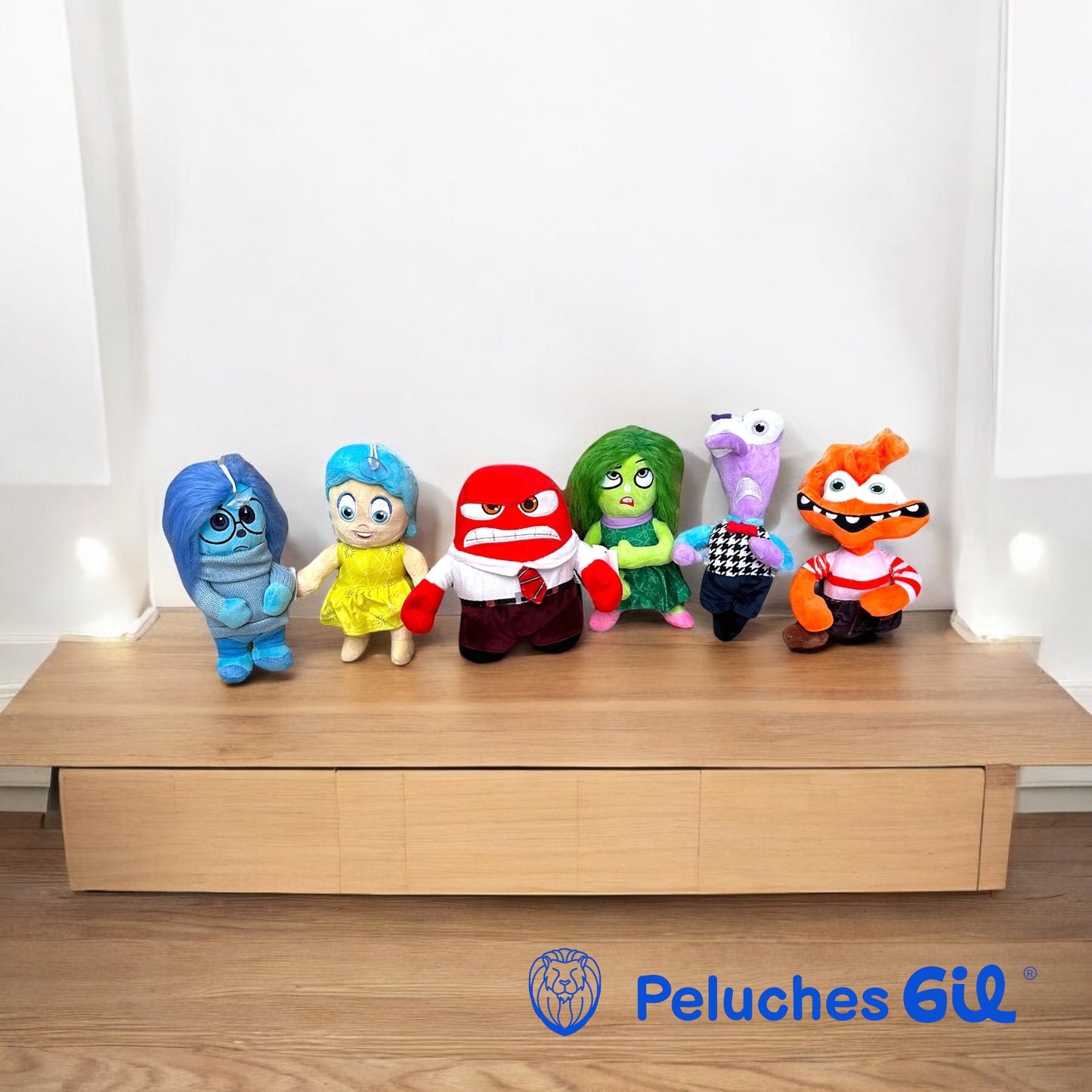 Intensamente peluche 23 cm Set 6 piezas Importación