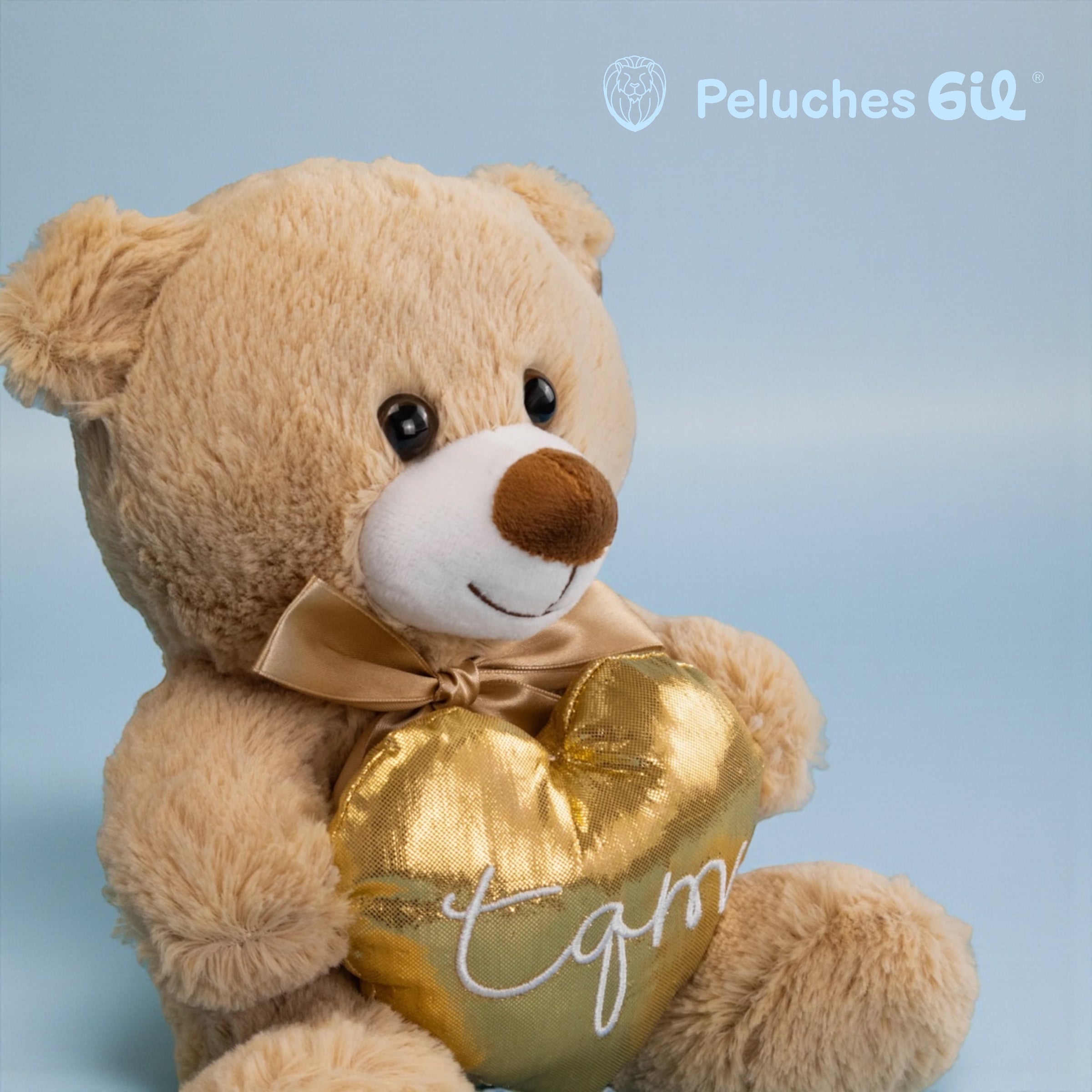 Oso Teo con corazón de peluche 25 cm Importación C1-A099