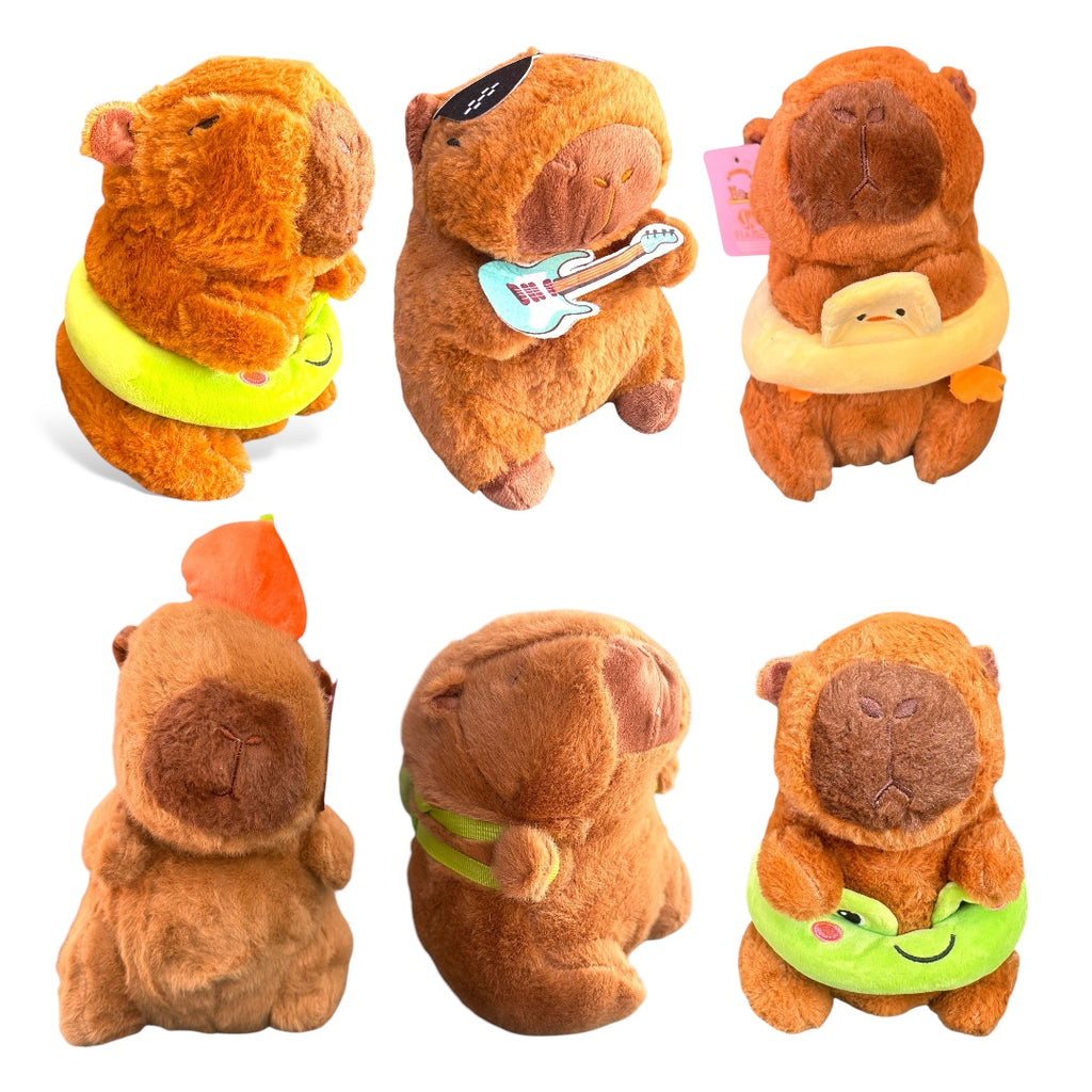 Capibara de peluche 20 cm Set 6 piezas Importación C-ECO29