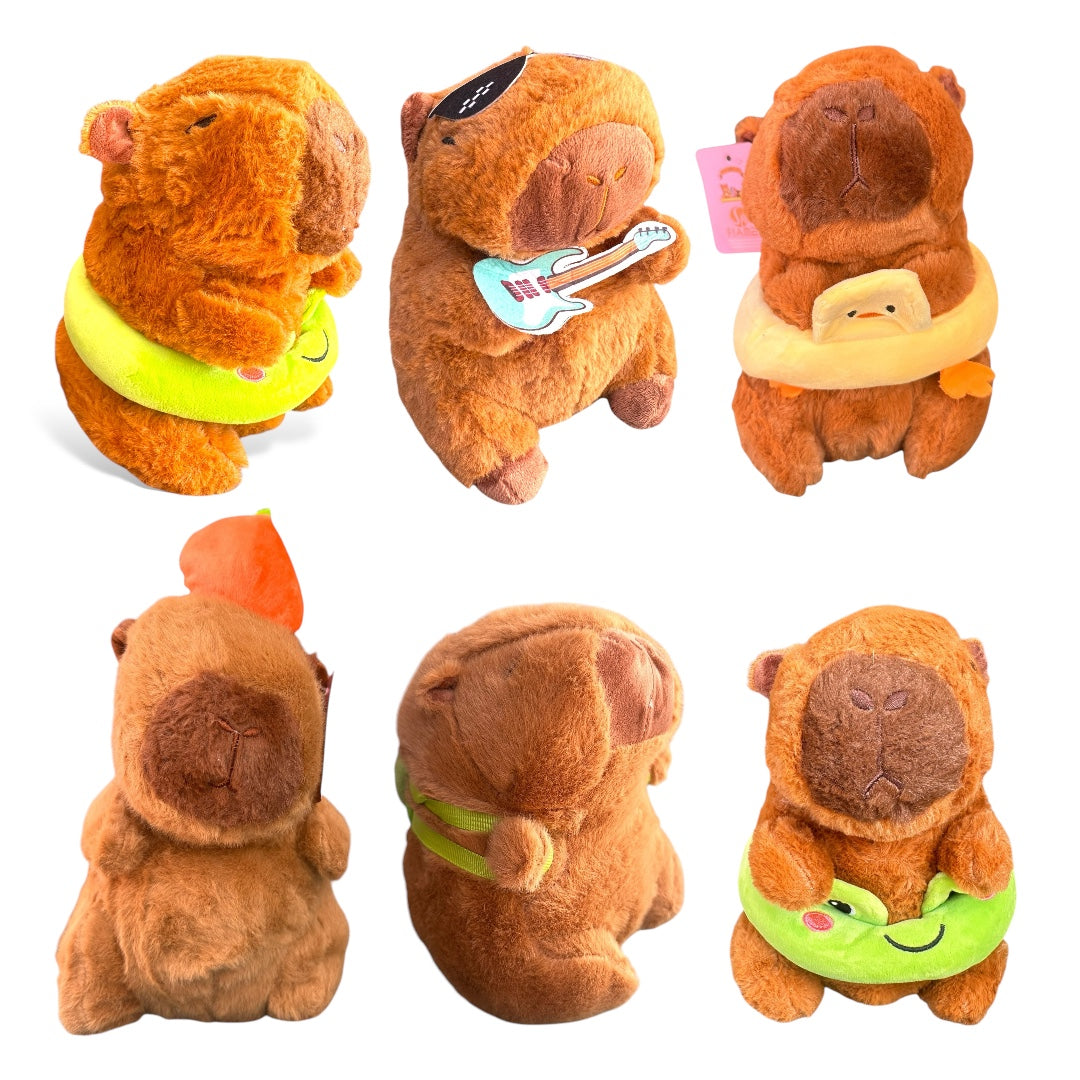 Capibara de peluche 20 cm Set 6 piezas Importación C-ECO29