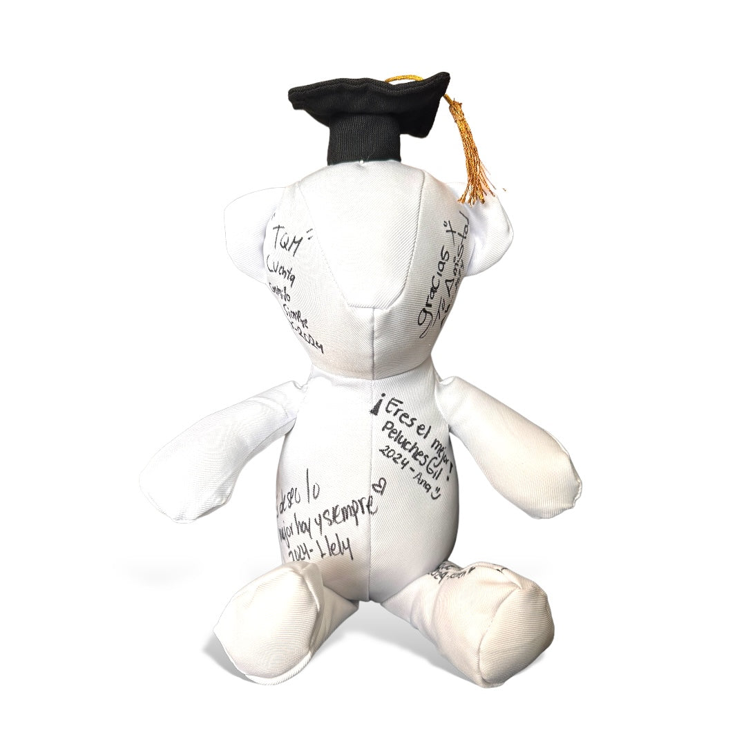 Oso graduado Dedicatorias 30 cm Set 10 pzs