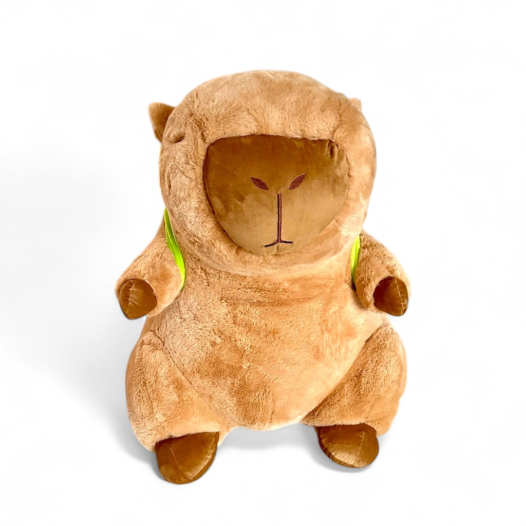 Capibara de peluche 80 cm con mochila de tortuga Nacional S-C/GTE