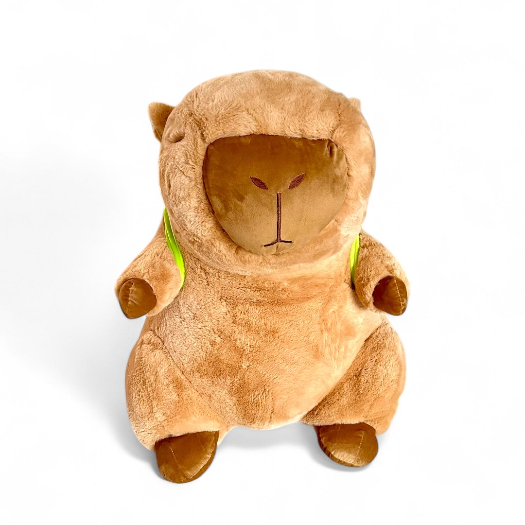 Capibara de peluche 80 cm con mochila de tortuga Nacional S-C/GTE