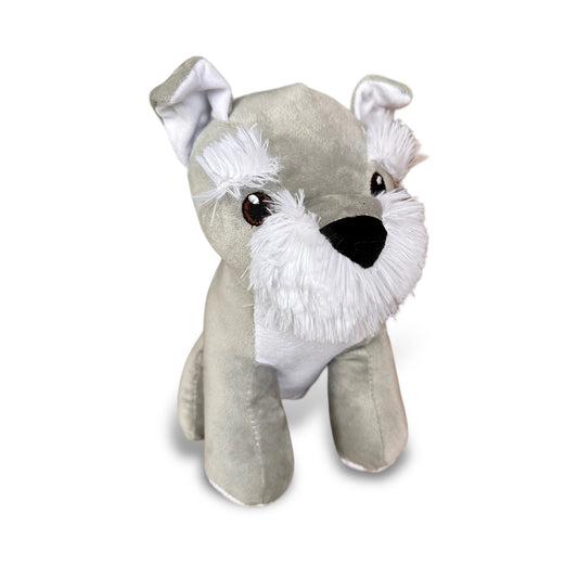 Perro Schnauzer de peluche 23 cm