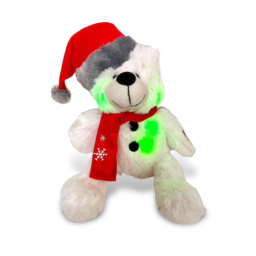 Oso navideño con luz y sonido 5 pzs Importación