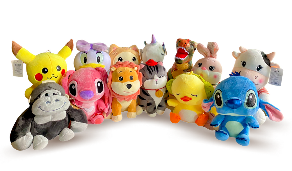 Peluche Fino Importación Set 6 Pzs Surtido 20 cm