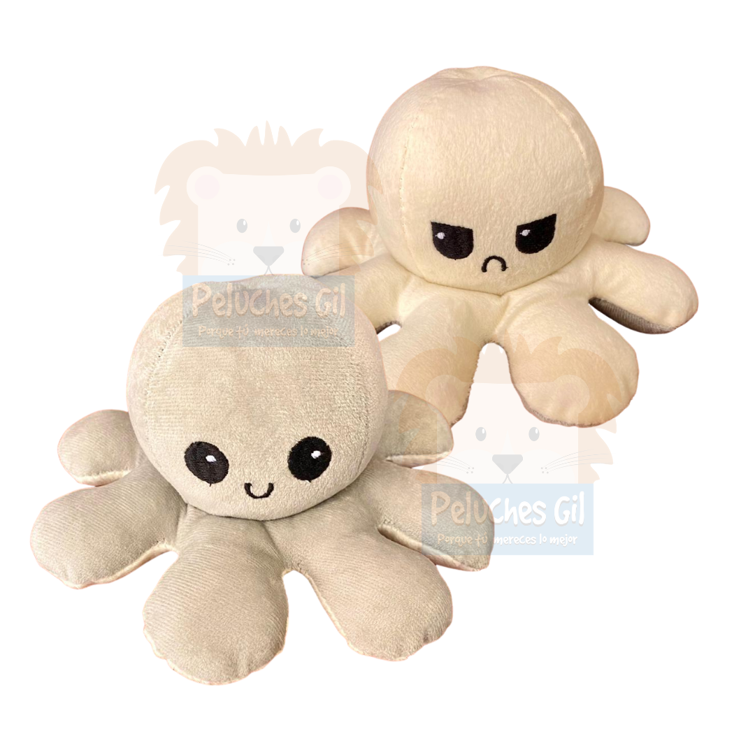 Pulpo Peluche Reversible 14x20cm 10 Piezas Mayoreo