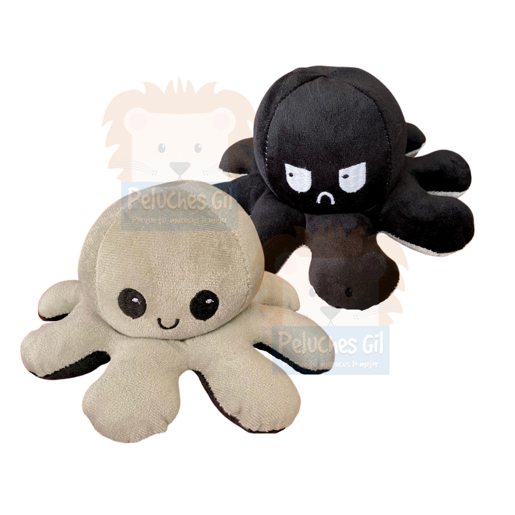 Pulpo Peluche Reversible 14x20cm 10 Piezas Mayoreo