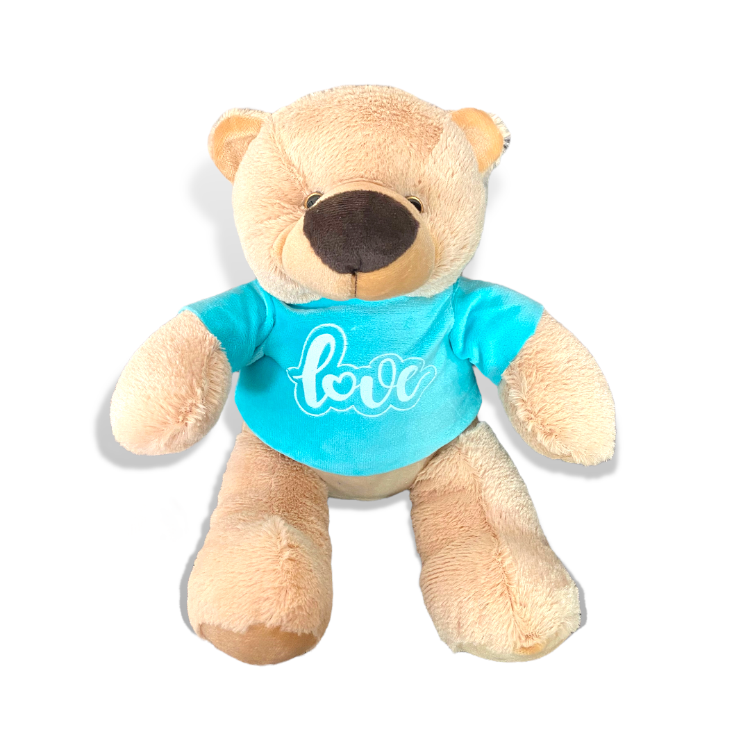 Oso con playera de peluche 23 cm