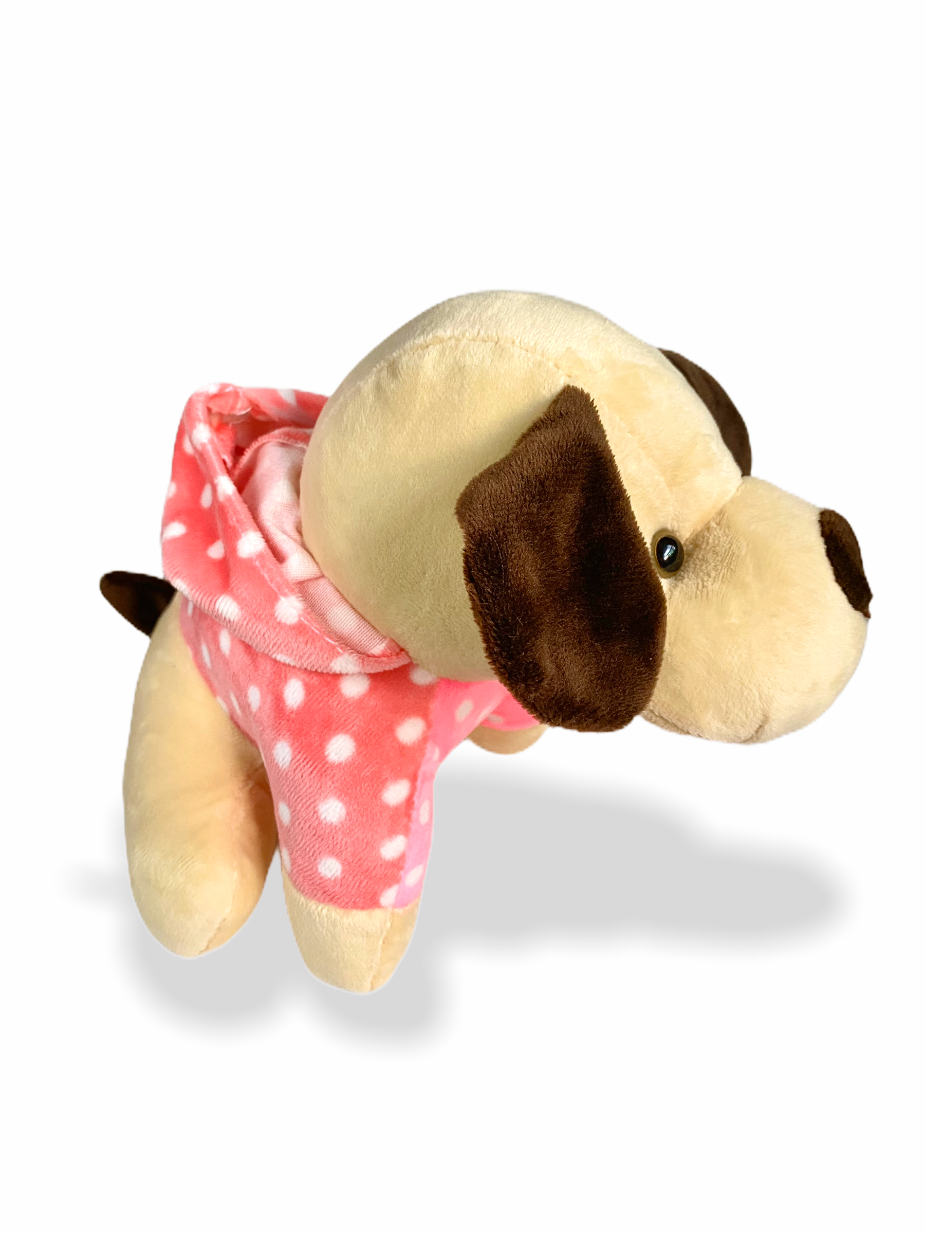 Perro con sudadera de peluche 23 cm