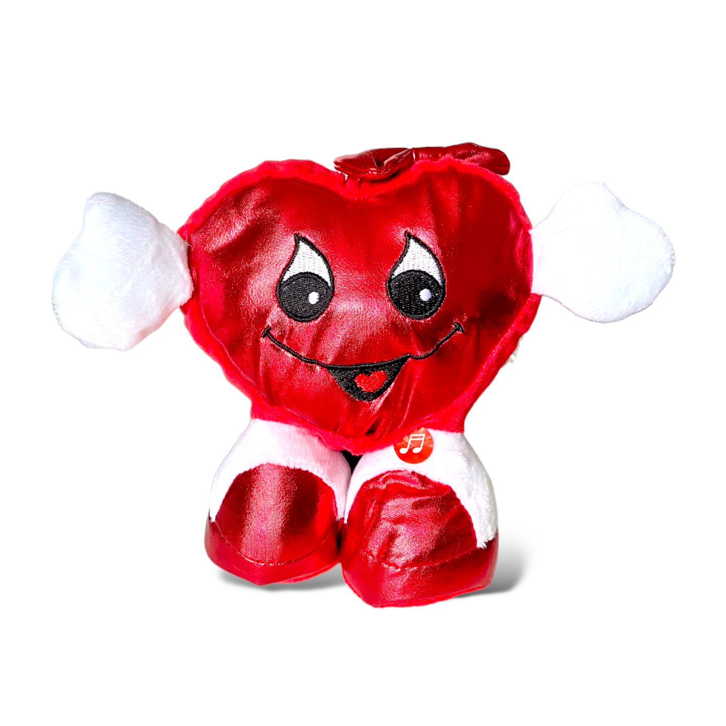 Corazón de peluche Set 5 Pzs Luz y Sonido 15 cm