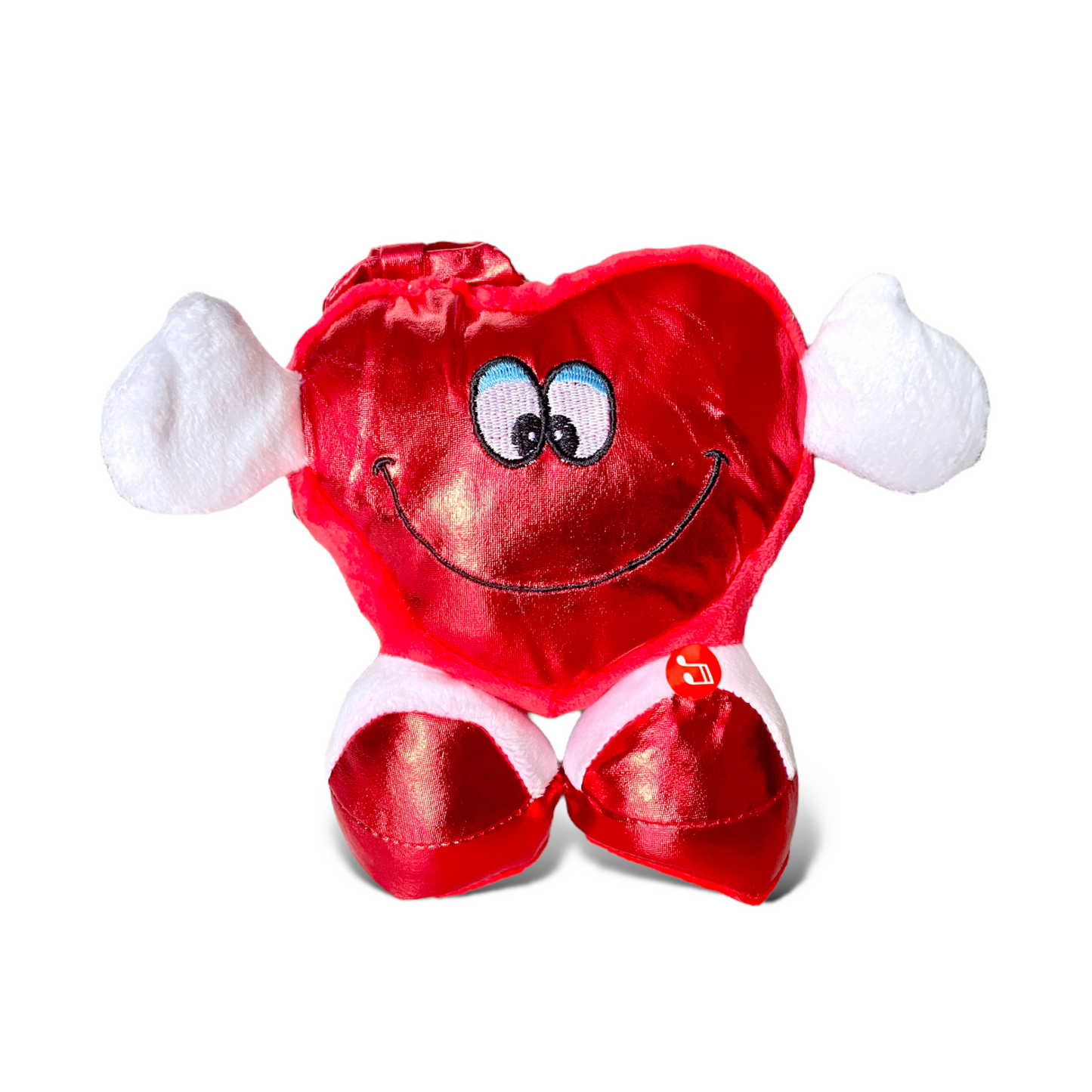 Corazón de peluche Set 5 Pzs Luz y Sonido 15 cm