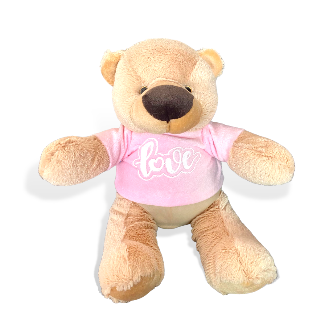 Oso con playera de peluche 23 cm