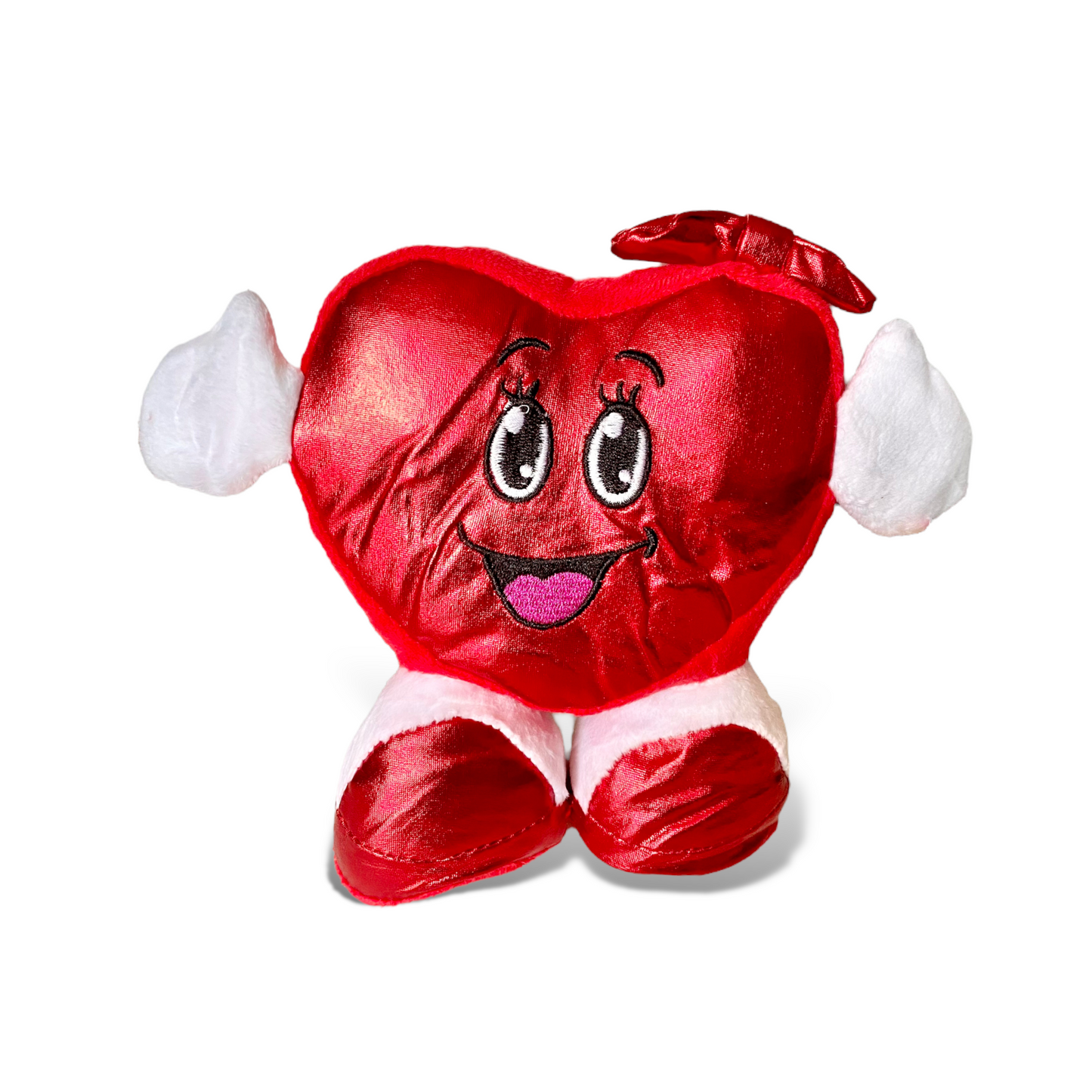 Corazón de peluche Set 10 Pzs Luz y Sonido 15 cm