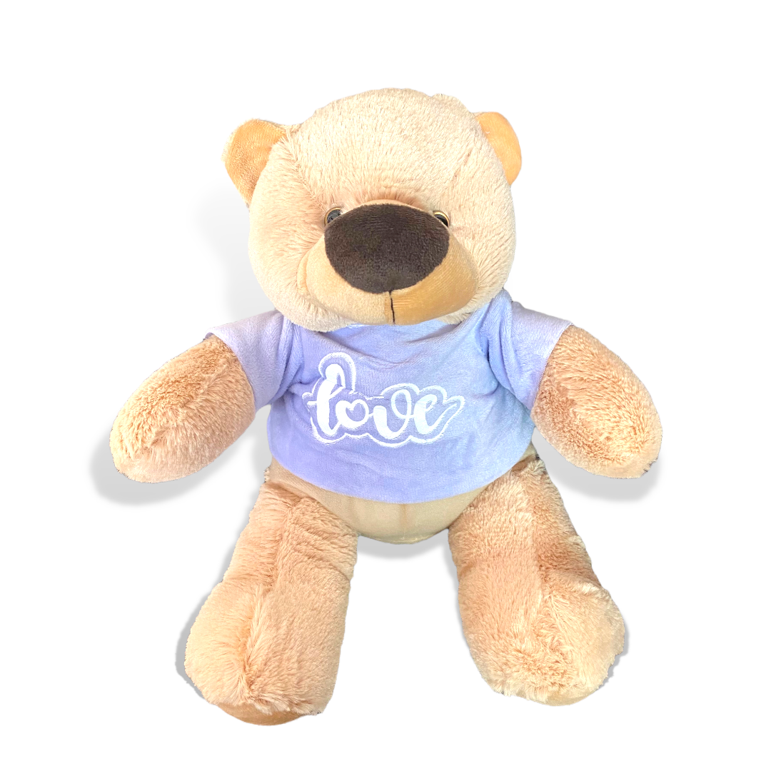 Oso con playera de peluche 23 cm