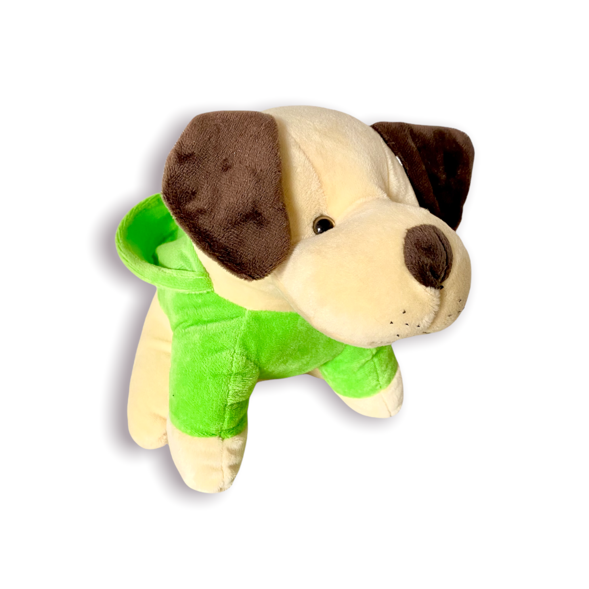 Perro con sudadera de peluche 23 cm